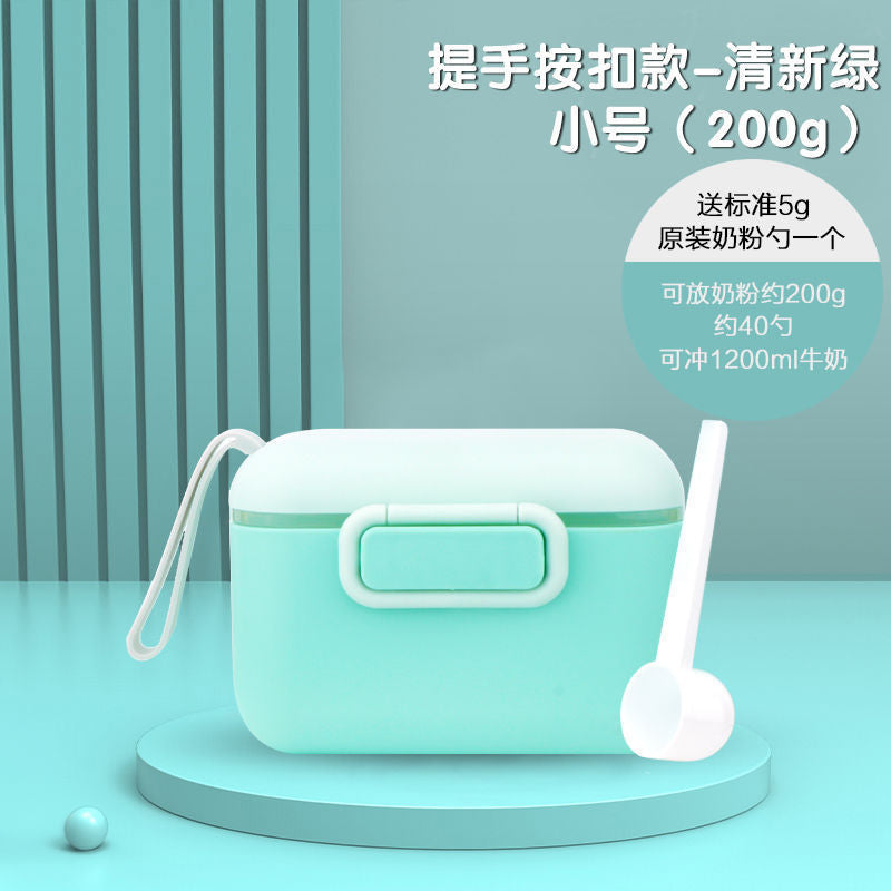 Baby formula box, portable food supplement rice noodle box, sealed jar, moisture-proof large storage tank, divided into grids
