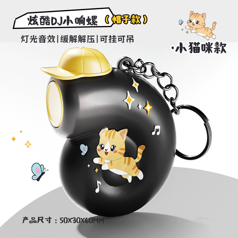Cartoon sound keychain - creative charm with magnetic axis sound effects, stress relief toy, multi-colored cute student gift - dropshipping available