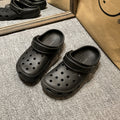 005 croc shoes-nude shoes (black)