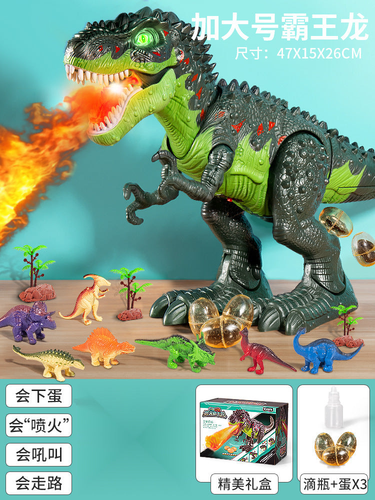 Kids' remote control tyrannosaurus rex electric dinosaur - extra large realistic model - walks, sprays, and lays eggs - perfect birthday gift for boys