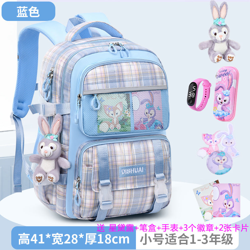 2026 new school backpack for girls, grades 1-6: ultra-lightweight, ergonomic, and spine-protecting backpack for elementary school students