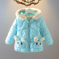 Kidsthickened high-quality cotton-padded clothes winter cartoon cotton clothes boys and girls style hooded outwear baby small cotton-padded jacket
