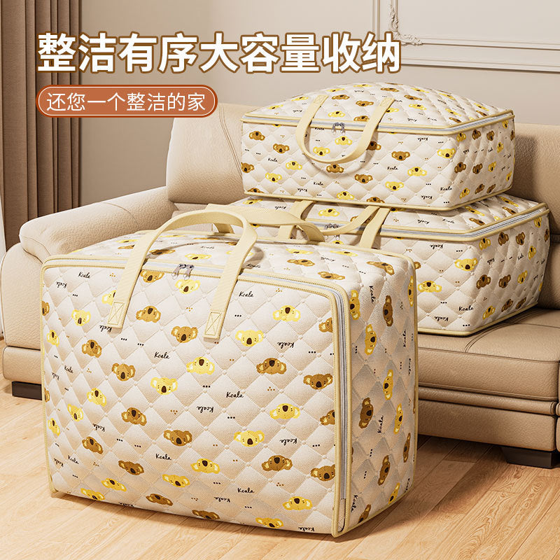 Non-woven koala clothes storage moving bag quilt storage bag travel household fabric finishing storage bag