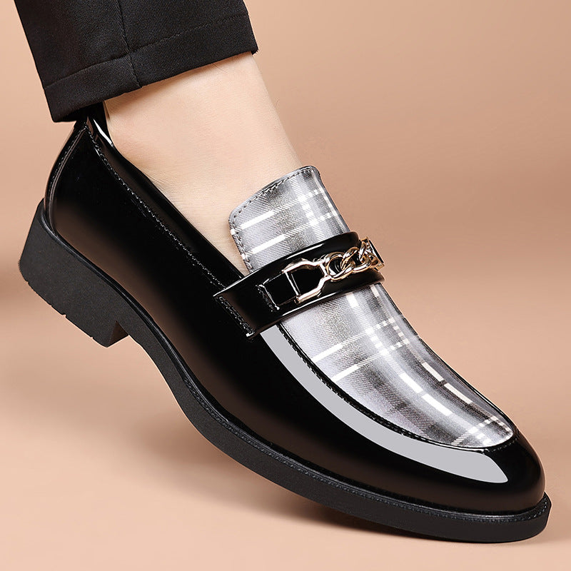 New plus size patent leather casual shoes - european & american style, pointed toe, trendy men's shoes for stylists, business & formal wear