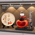 【good luck in sports】red outfit set + peace & joy display plate