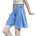 Girls' shorts summer pants outerwear girl's denim shorts  new children's lightweight tencel trendy shorts for big girls