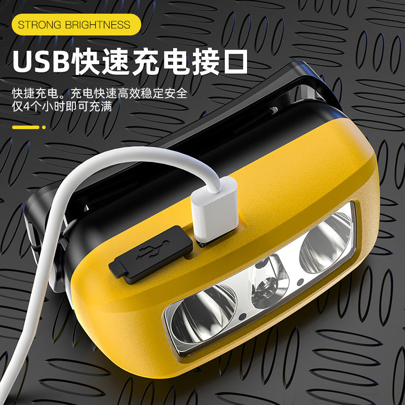 Induction headlight fishing special strong light outdoor fishing night fishing charging super bright head-mounted lighting super long battery life