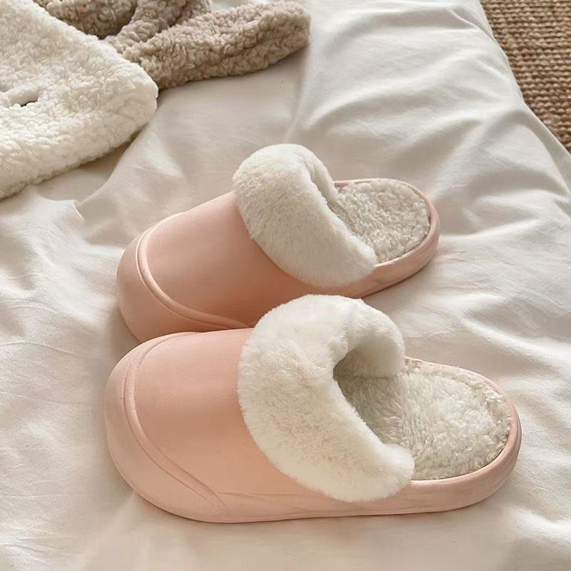 2025 winter new cartoon penguin & fish cotton slippers - thickened, warm, platform sole, detachable cotton slippers for women - wholesale