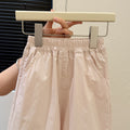 Girls' summer new polka dot pure cotton casual pants, baby girl's cropped pants, stylish and trendy children's pants, fashionable kids' clothing