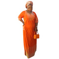 Aliexpress  cross-border sourcing: african fashion women's mid-sleeve everyday commute dress