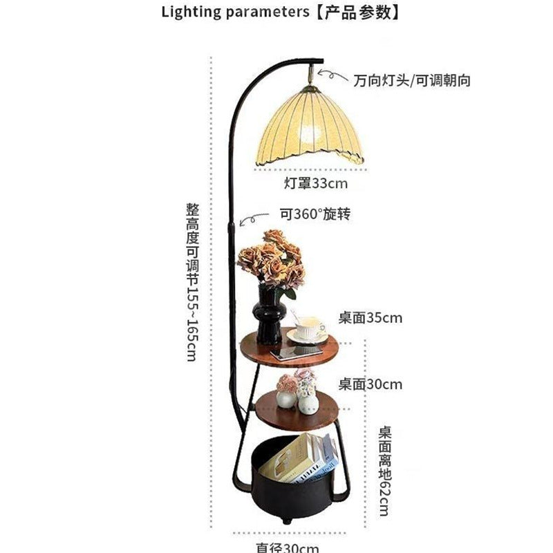 Floor lamp, medieval style bedroom bedside table, integrated grapefruit lamp, living room sofa, atmosphere coffee table, fishing lamp