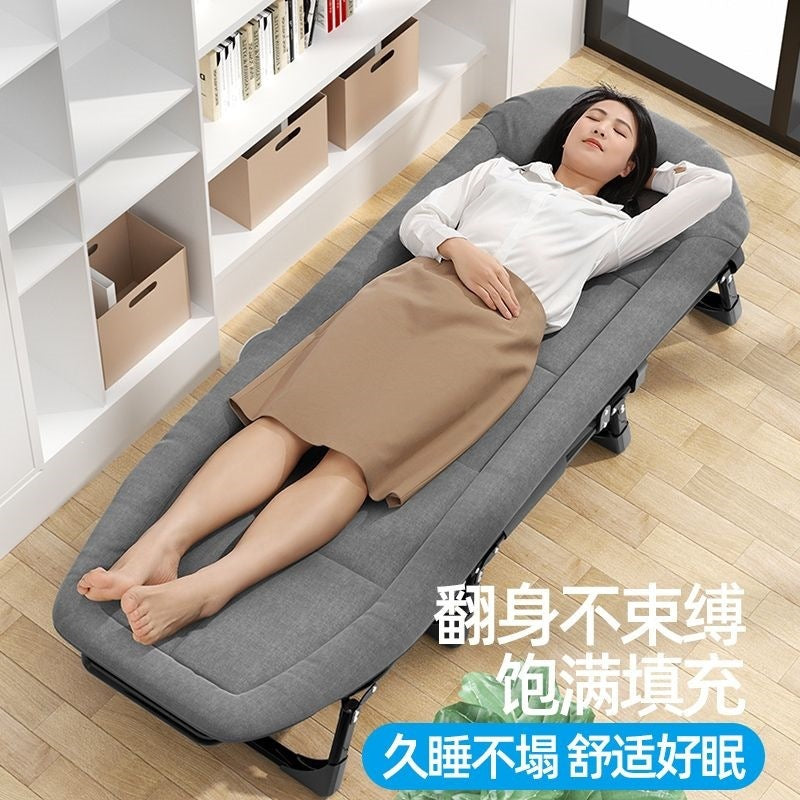 Lunch break foldable bed outdoor single bed simple portable office nap camp bed multifunctional recliner companion bed