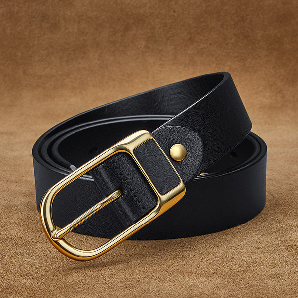 Emperor Paul Belt Men's Versatile Simple Belt Pin Buckle Business Fashion Leather Belt Men's Genuine Wholesale