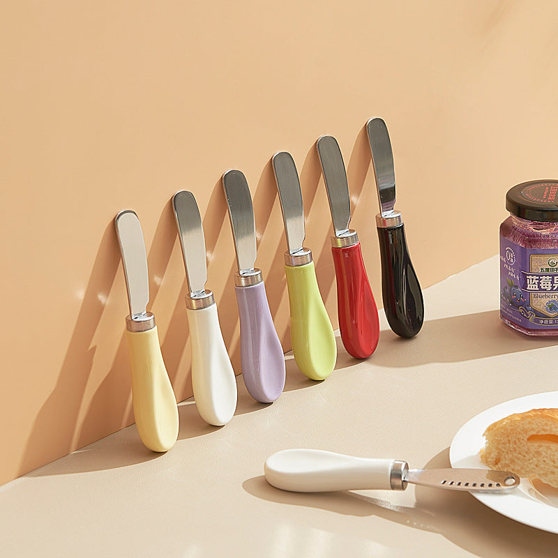 creative cheese spreading knife original cartoon style dopamine color butter knife afternoon tea spreading knife wholesale