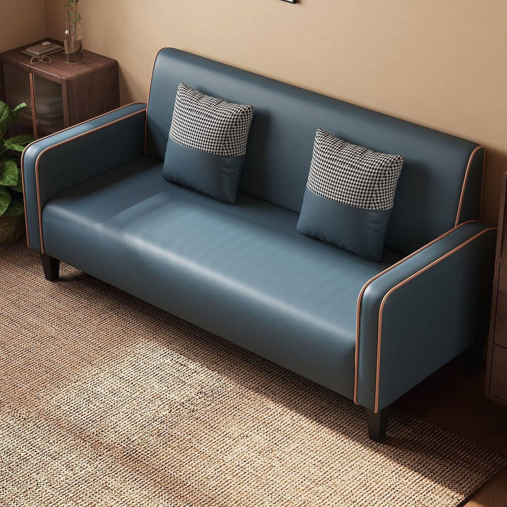 Accessible luxury fabric sofa apartment small apartment living room sofa no-wash technical cloth double three-person simple small sofa wood