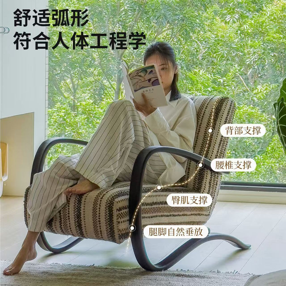 Retro sofa chair single burke casual chair balcony living room bedroom for homeplaid single chair lazy sofa manufacturer
