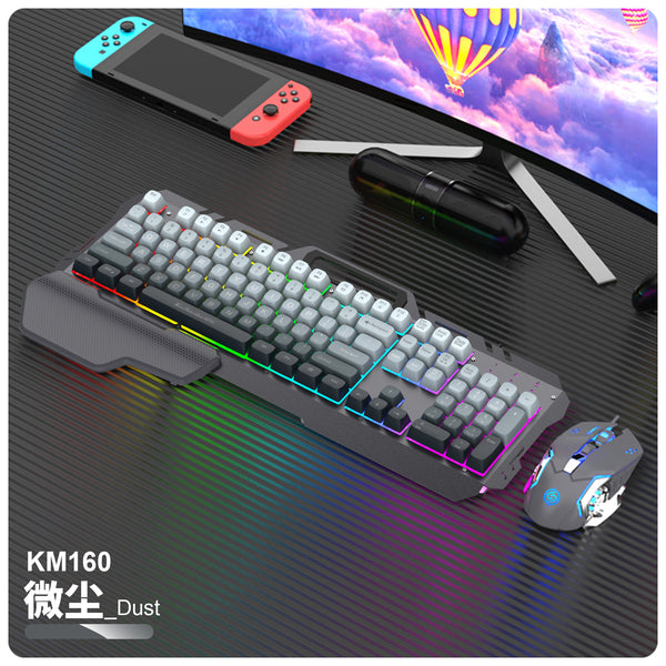 Viper KM160 wired gaming keyboard metal panel fashion color matching ball cap computer laptop keyboard and mouse set