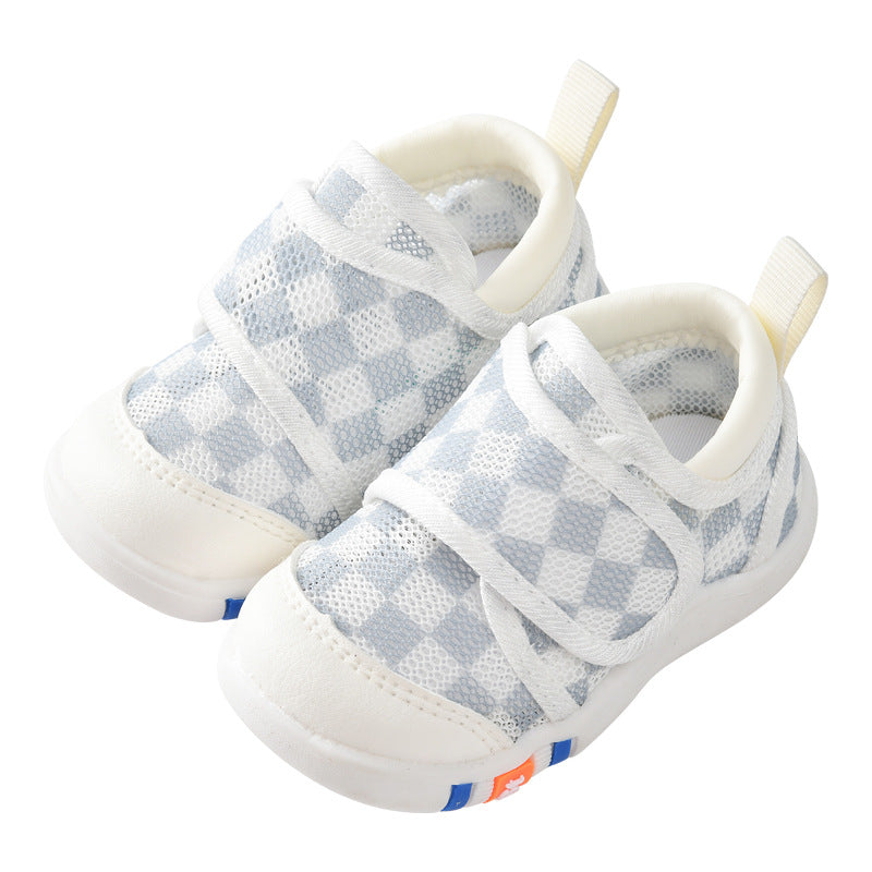 Baby sandals for boys, summer first walker shoes, 0-1-2 years old infant anti-slip soft sole mesh shoes for babies and toddlers, baby girl shoes
