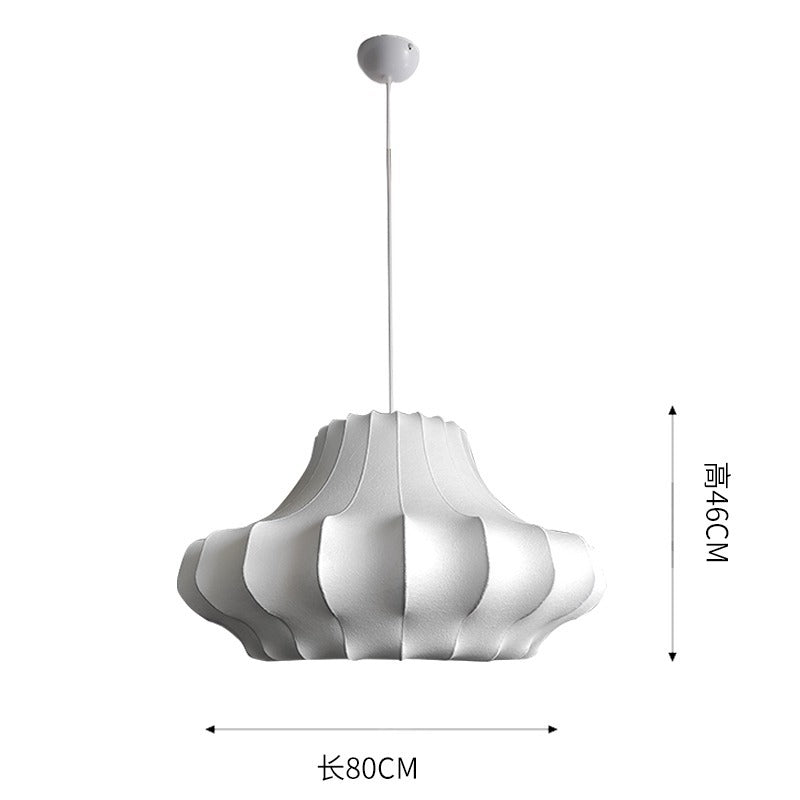 Zhongshan home improvement lighting wabi wind silk chandelier Japanese retro living room bedroom designer art dining room lamp