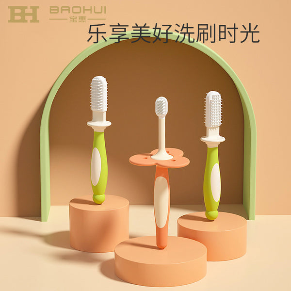 New Barbie Elephant Boys and Girls Toothbrush 0-1 Years Old Soft Bristle Toothbrush Baby Latex Toothbrush Children's Milk Toothbrush