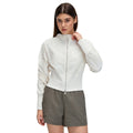 Pleated waist slimming cropped jacket - windproof zip-up outerwear - women's casual hooded cardigan - activewear top d26002