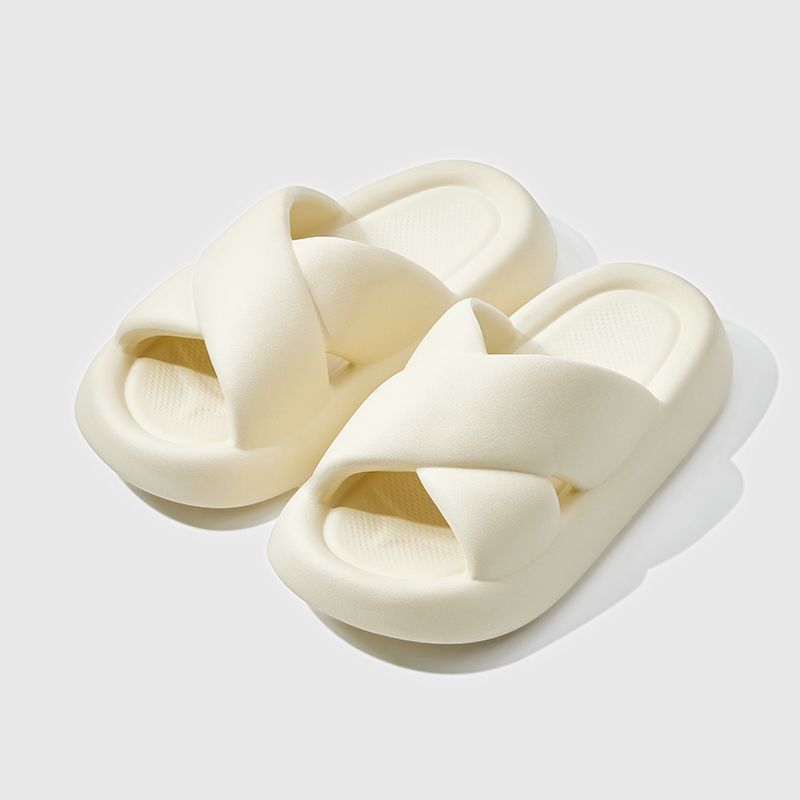 Cross-strap slippers for women, summer outerwear, new arrivalfashion couple shoes for women, home non-slip thick sole slippers, men's flip-flops