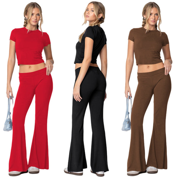 YD8818 European and American women's clothing, 's new models, fashionable and elegant Zhigong Ni waist two-piece set,  women's clothing
