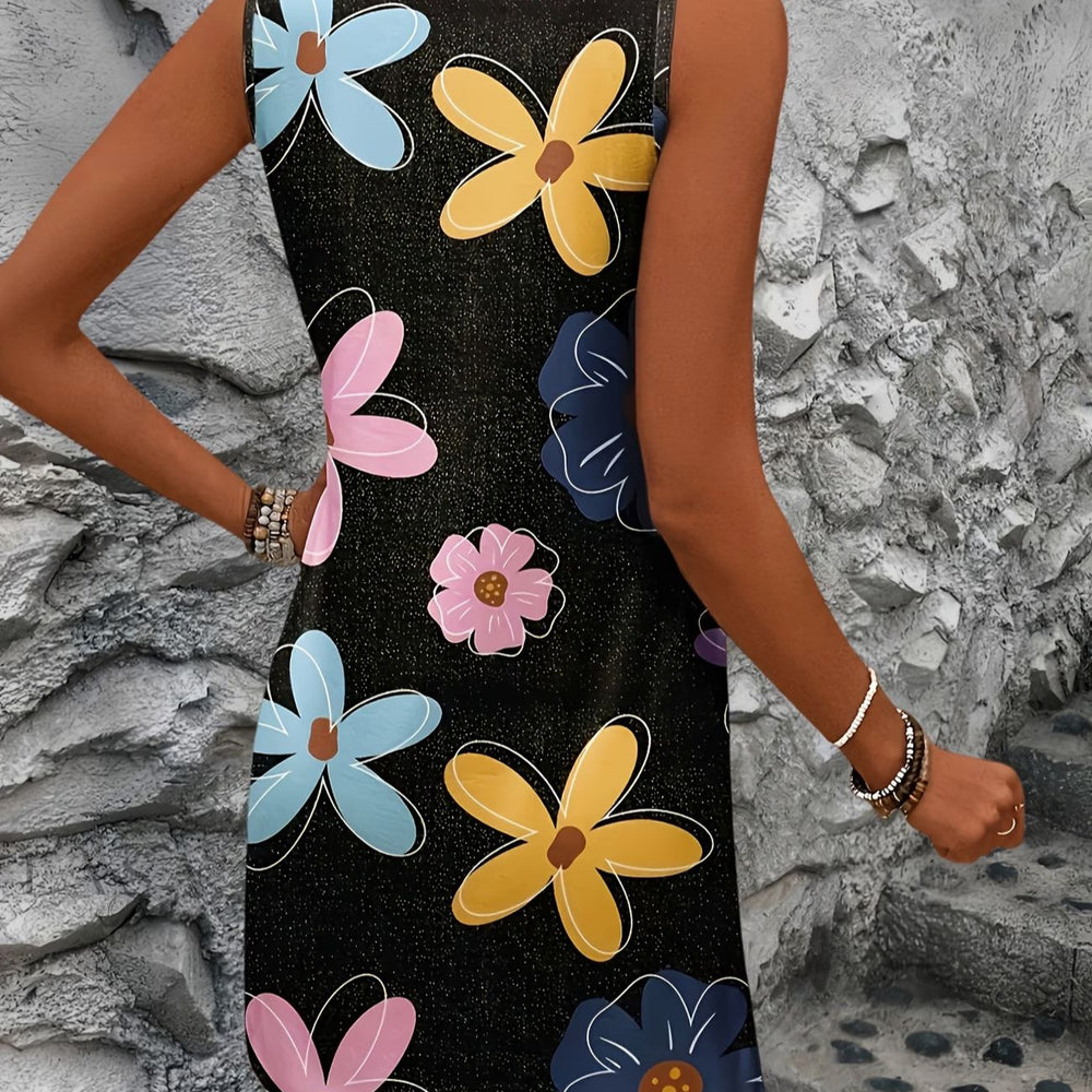 wholesale women's short-sleeved dresses, fashionable women's dresses for spring, summer, and autumn, new cross-border printed designs