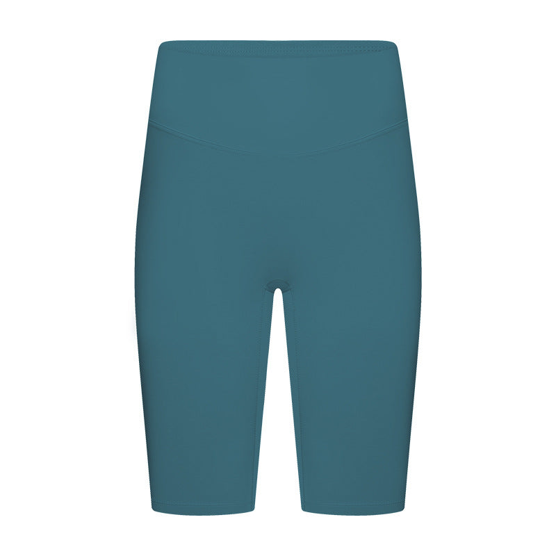 Evrlue seamless anti-roll tummy control butt lifting yoga leggings - stretchy, skin-friendly, women's active 5-inch shorts dk388
