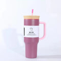 New arrival high-looking ice cup 304 stainless steel ice cup personalized coffee double drinking straw thermos cup wholesale