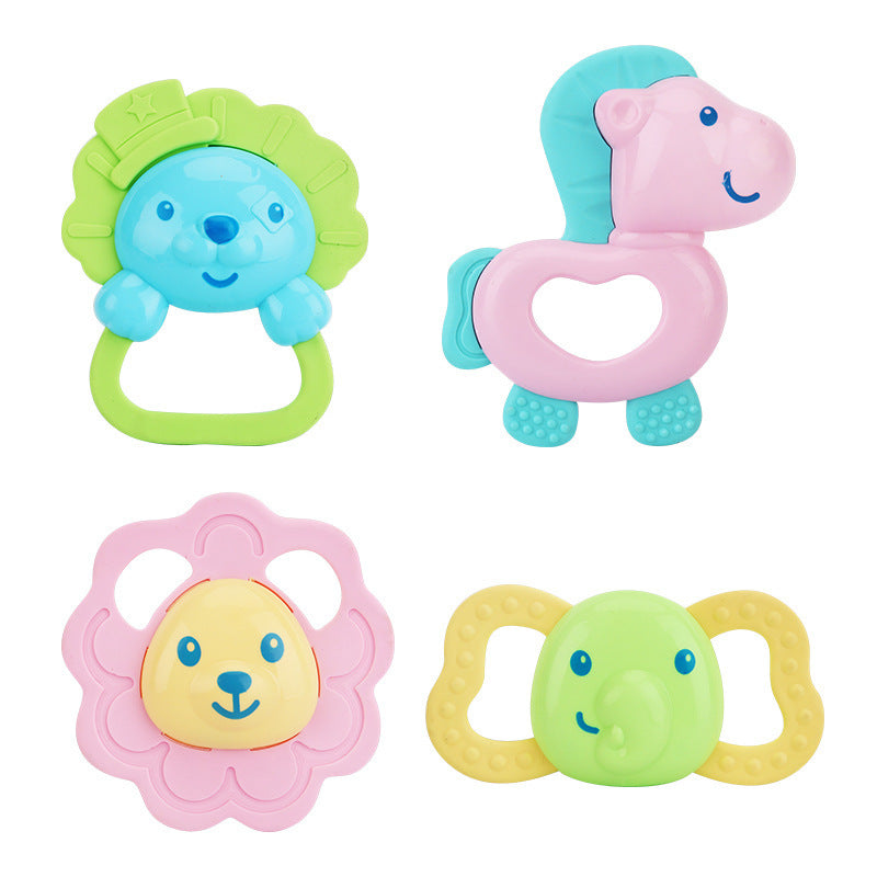 Factory direct sales baby animal head modeling toothpaste grinding teeth maternal and infant toys baby dolphin teeth biting glue soft rubber accessories