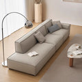 Italian normcore genuine leather sofa modern casual small apartment tofu block sofa living room for home square leather sofa