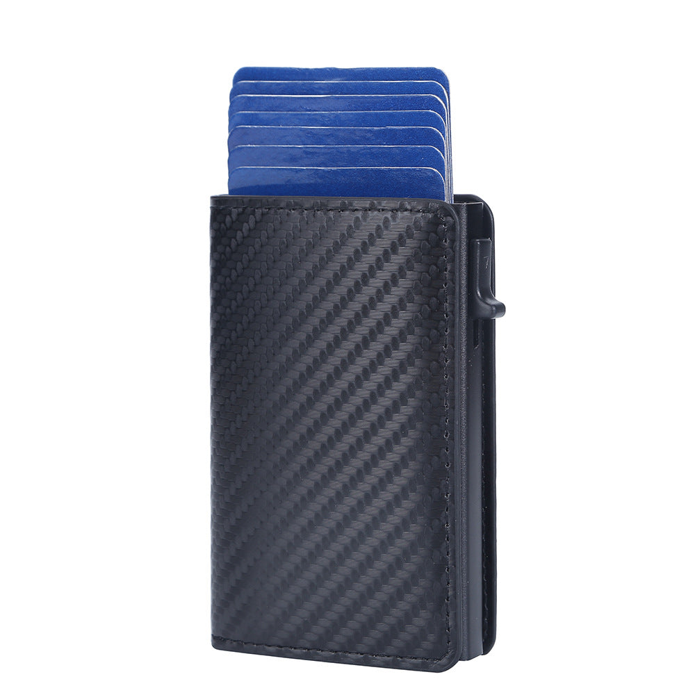 Baellerry's new men's card bag, European and American multi-card space side push aluminum box card cover, anti-theft brush, small card clip wholesale