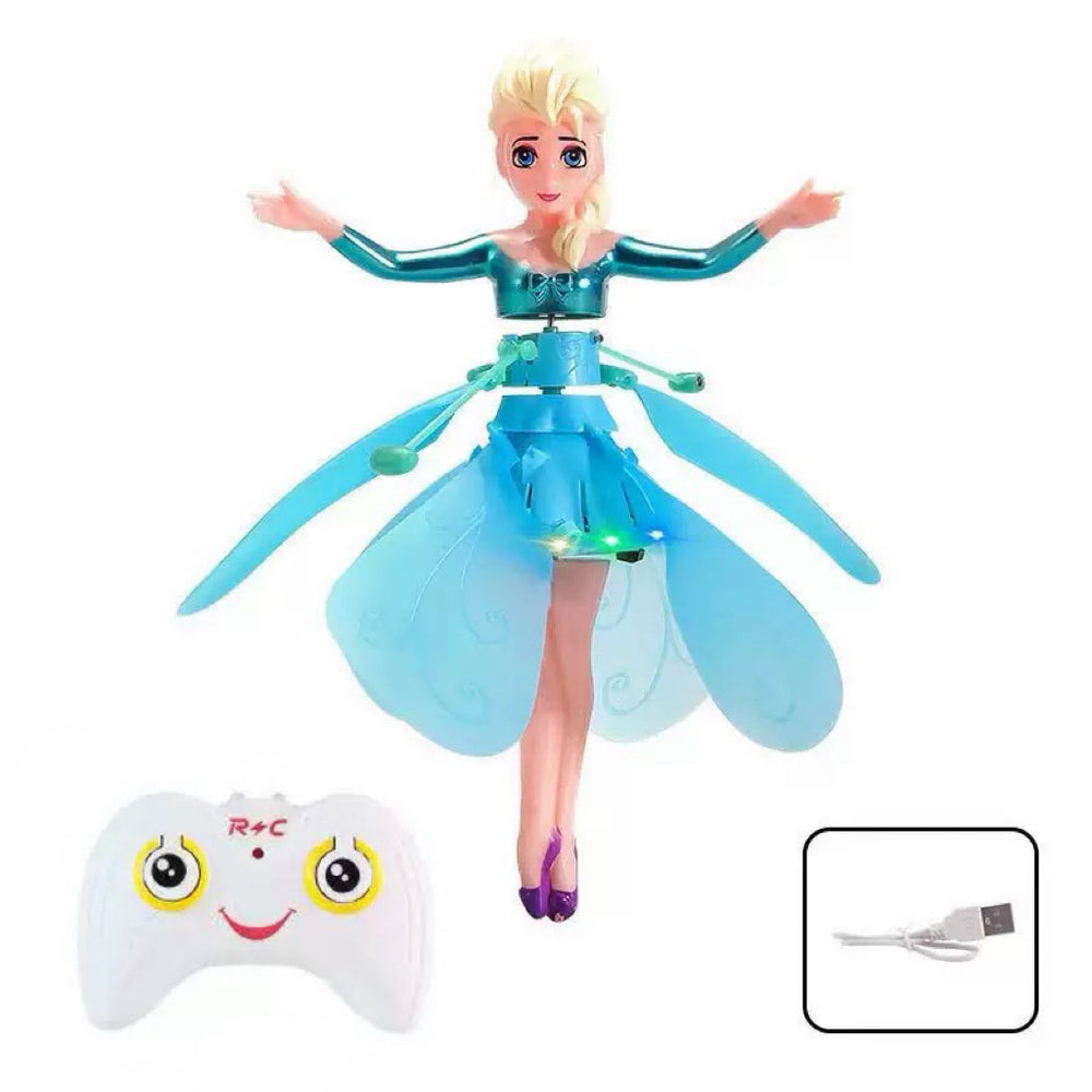 Gesture-activated fairy flying toy - light-up, drop-resistant, rechargeable, perfect for wholesale and street vendors