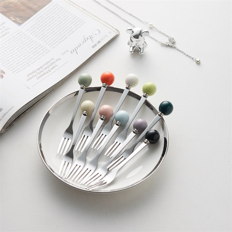 New arrival spoon stainless steel high-looking fork and spoon decal size can be customized for home coffee spoon and fork customization