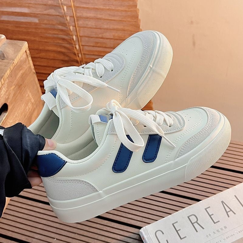 White shoes women's shoes 2026 spring and autumn new ins trendy niche style non-collision student k-styleeasiest for match canvas sneakers women