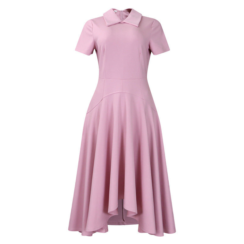 Export women's summer fashioneleganthigh waist banquet large swing skirt asymmetricalelegance evening party african dress