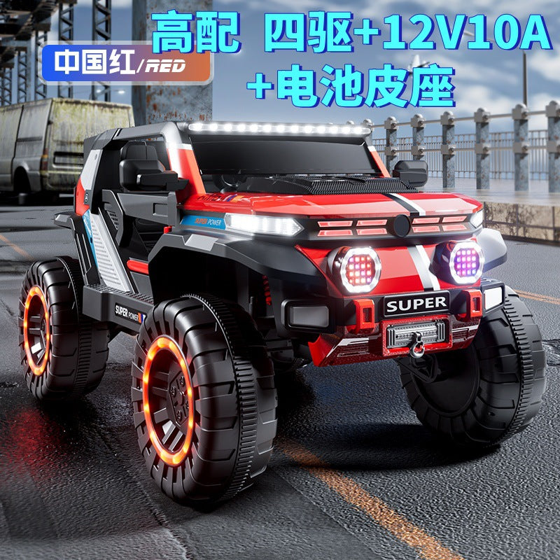 New children's oversized four-wheeled off-road vehicle 1-9 years old boys and girls can sit, remote control charging toy car