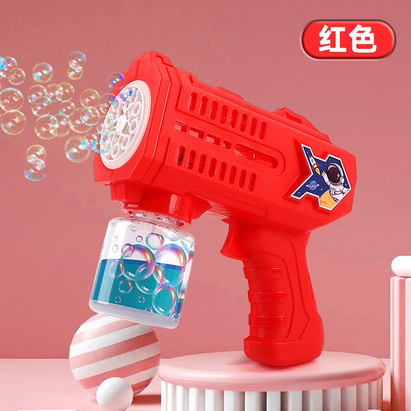 Fully automatic bear bubble machine douyin popular kids toys electric light bubble gun summer outdoor night market batch