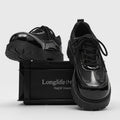 Men's shoes 2026 new spring british style casual low-top martin boots men's leather shoes chunky sole black derby trendy shoes