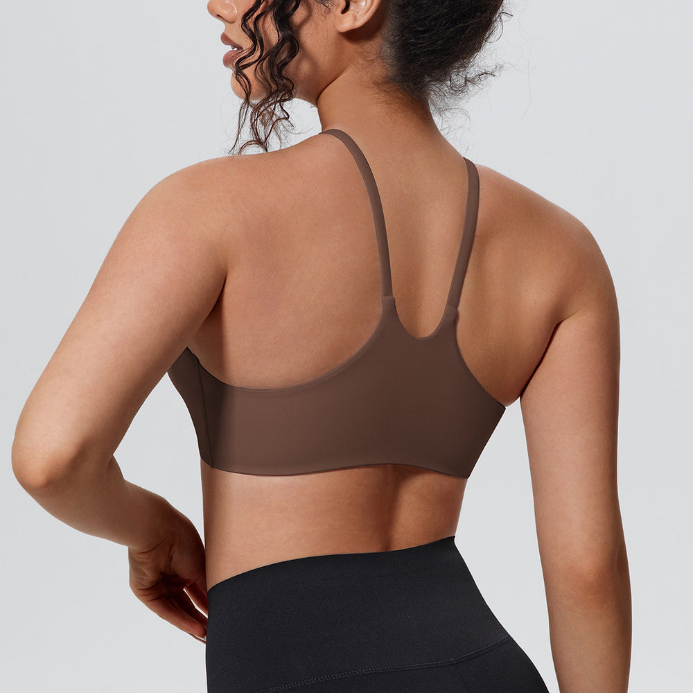New arrival cross-border pure color double-sided nylon tight push-up back sports intimates running fitness yoga clothes suspenders for women