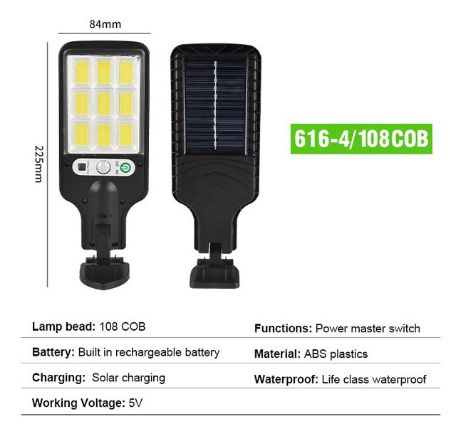 Cross-border outdoor solar street light new lighting human body induction lawn garden light with remote control waterproof garden light