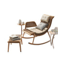 Rocking chair recliner lazy sofa adult sleeping casual balcony rattan sofa chair popular outdoor rocking chair
