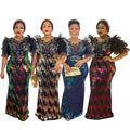 supply elastic sequin short-sleeved mermaid dress long skirt evening dress fashion african fashion women's clothing special price