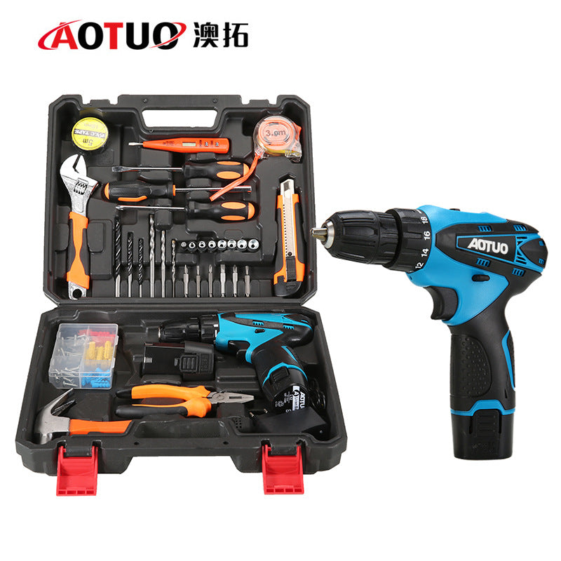 Cross-border charging drill 12V electric screwdriver screwdriver, lithium electric drill power tools, direct charging hand drill package