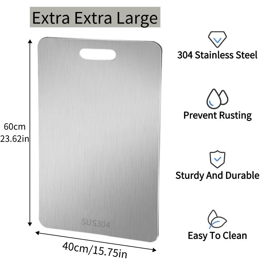 304 stainless steel cutting board antibacterial cutting board double-sided mildew-proof chopping board for home thickened chopping board rolling board