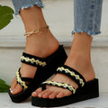 Beach vacation flower flip-flops women's summer fashion outwearthick solepopular slippers insnew arrival beach sandals