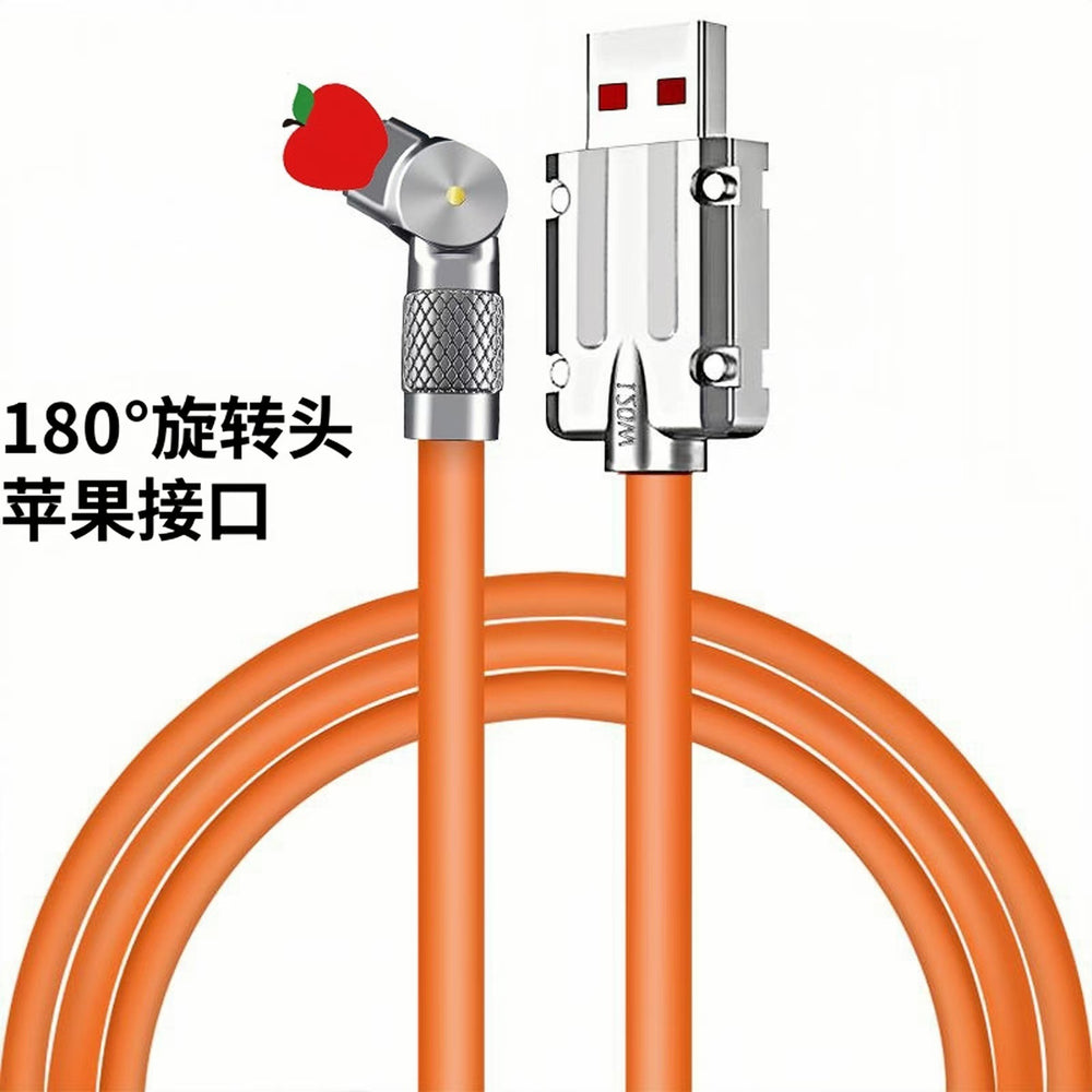 3-in-1 data cable, 120w supercharge cable, compatible with apple, huawei, and android phones, 3-in-1 6a data cable