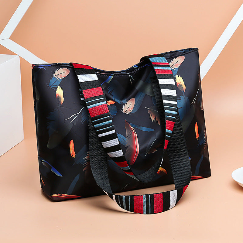 New arrival large capacity satchel bag fashioneasiest for matchprinting shoulder bag casualtrendy tote bag work clothingladieswear bag