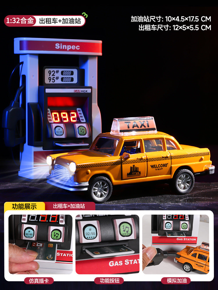 Large alloy taxi kids car thunderbird taximeter taxi model artificial sedan male 1-6 toy car